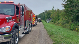 Fuel truck rollover east of Goderich