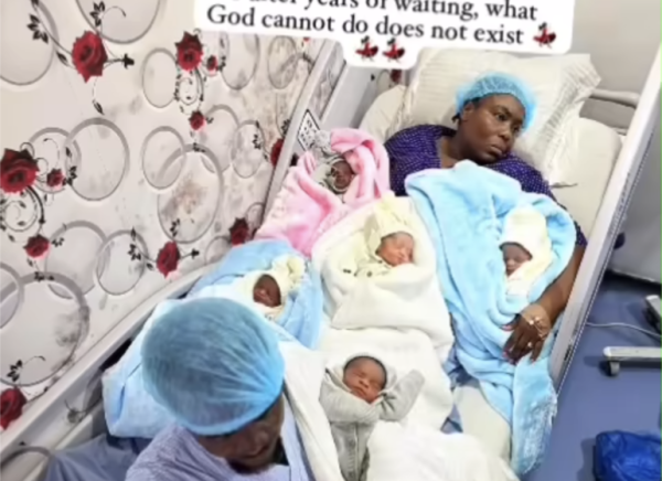 Nigerian Woman Gives Birth to Sextuplets 26yrs after First Child