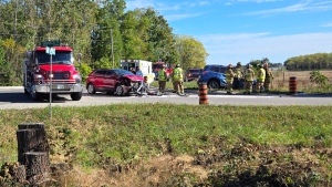 Two people sent to hospital after Middlesex County crash