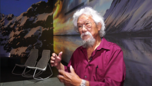 David Suzuki speaking at South Bruce nuclear waste meeting