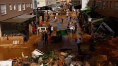 Spain floods: Before and after images show devastation