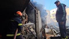 Aftermath of Israeli strikes on Beirut neighbourhoods