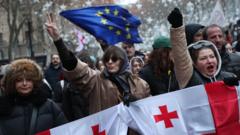 Thousands protest in Georgia ahead of political showdown