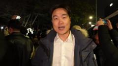 BBC reporter sees disbelief among Seoul protesters