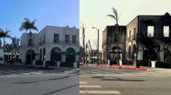 Before and after footage reveals scale of damage after LA wildfires