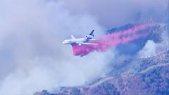 Watch: Huge clouds of water and fire retardant dumped on LA wildfires