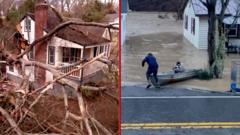 Watch: Deadly storm hits south-eastern US and Canada