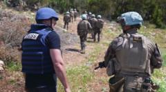 BBC given rare access to search for Hezbollah positions with UN troops in Lebanon
