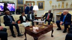 Watch moment Trump ambushes Ramaphosa with video