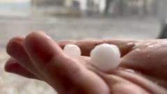 Watch: Marble-size hailstones and thunderstorms hit Paris