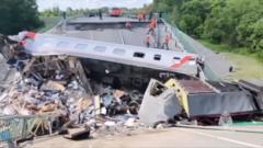 Footage shows aftermath of Russia bridge collapse