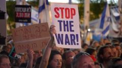 Watch: Protesters pack Tel Aviv square to demand Gaza ceasefire