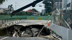 How a sinkhole revived a debate about migrant workers’ rights in Singapore