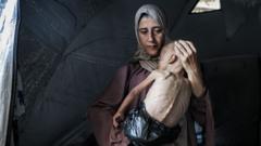 ‘I’m so tired’: Mother of starving Gazan baby speaks to BBC