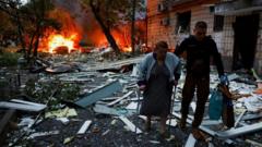 Russian strikes on Kyiv kill six and injure more than 50, Ukrainian officials say