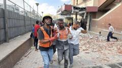 Four journalists among 15 dead in Israeli strike on hospital, Gaza officials say