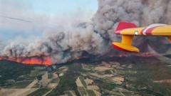 One dead and thousands evacuated as wildfire spreads in France