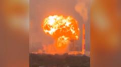 Watch: Explosion rocks Russian oil facility
