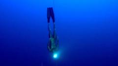 Watch: Moment freediver sets new world record with breath-defying 126m plunge