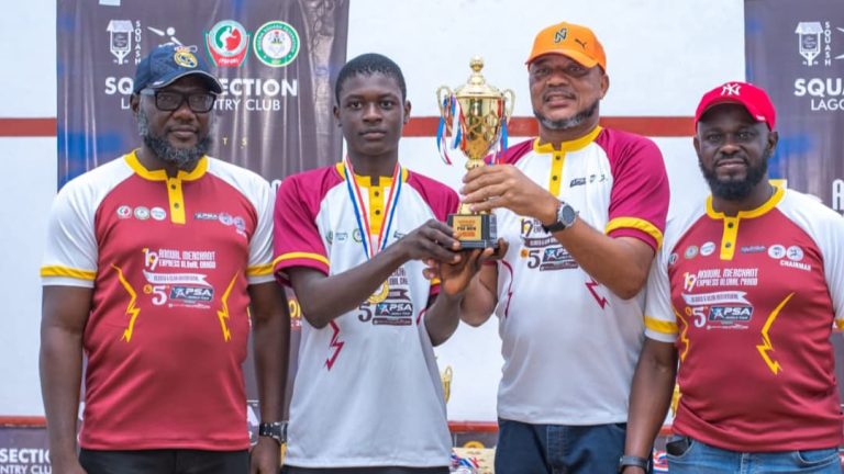 Shuaib Giwa emerges the winner of 5th PSA final in Squash Tourney at Lagos Country Club