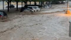 Torrential weather hits Valencia region year after deadly floods