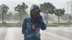Watch: BBC correspondent reports from southern China hit by ‘king of storms’