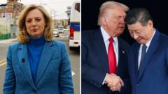 Watch: US and China’s different reports of their trade meeting