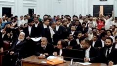 Moment Ex-Bangladesh leader Sheikh Hasina’s sentence is announced