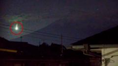 Watch: Meteor lights up sky over Japan’s Mount Fuji