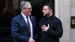 Zelensky due at Downing Street for high-level Ukraine talks