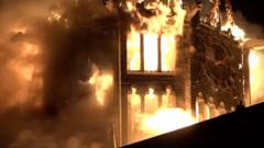 Watch: Historic Amsterdam church engulfed by fire on New Year’s Eve