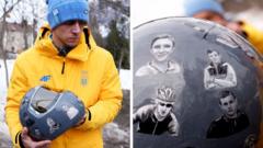 Who is on helmet that led to Ukrainian athlete’s Winter Olympics ban?