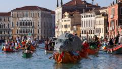 Watch: Giant rat leads floating parade to kick off 2026 Venice Carnival