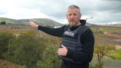 Watch: Heavy gunfire heard as BBC reports from border of Israel and Lebanon