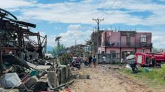 Huge blast kills dozens in rebel-held village in Myanmar