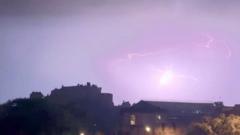 Watch: Lightning strikes seen across UK