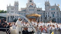 Huge crowds throng Madrid streets for Pope’s open-air mass