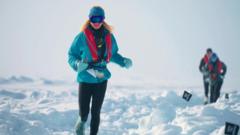 Runners take on ‘world’s coolest marathon’ on drifting North Pole ice