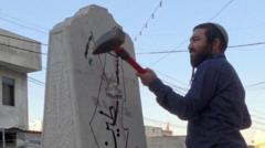 Far-right Israeli lawmaker damages Palestinian memorial with sledgehammer